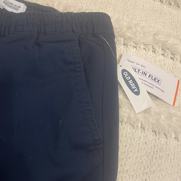 Old Navy Blue built in flex relaxed slim pull on cargo pants boys size XL 14-16 - Picture 4 of 16